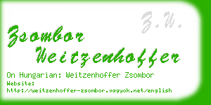 zsombor weitzenhoffer business card